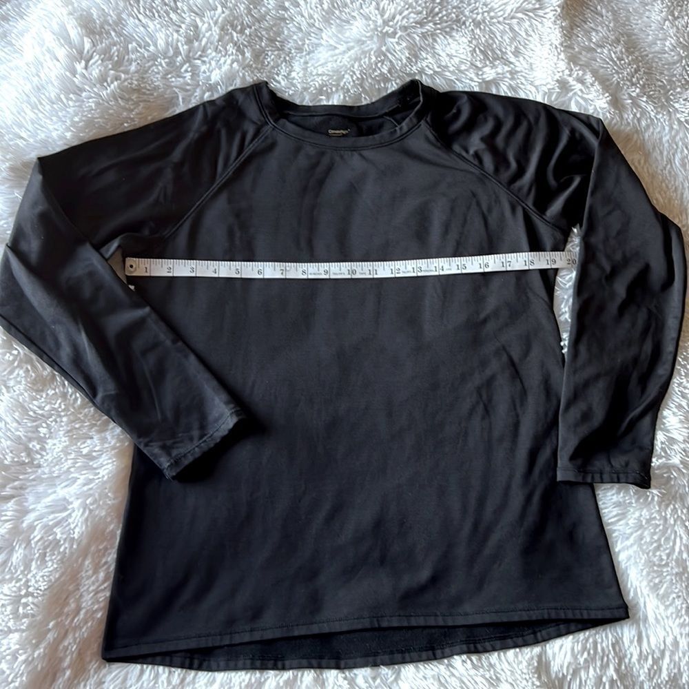 Cuddl Duds Women's Long Sleeve Crewneck Top - Black - Picture 6 of 10